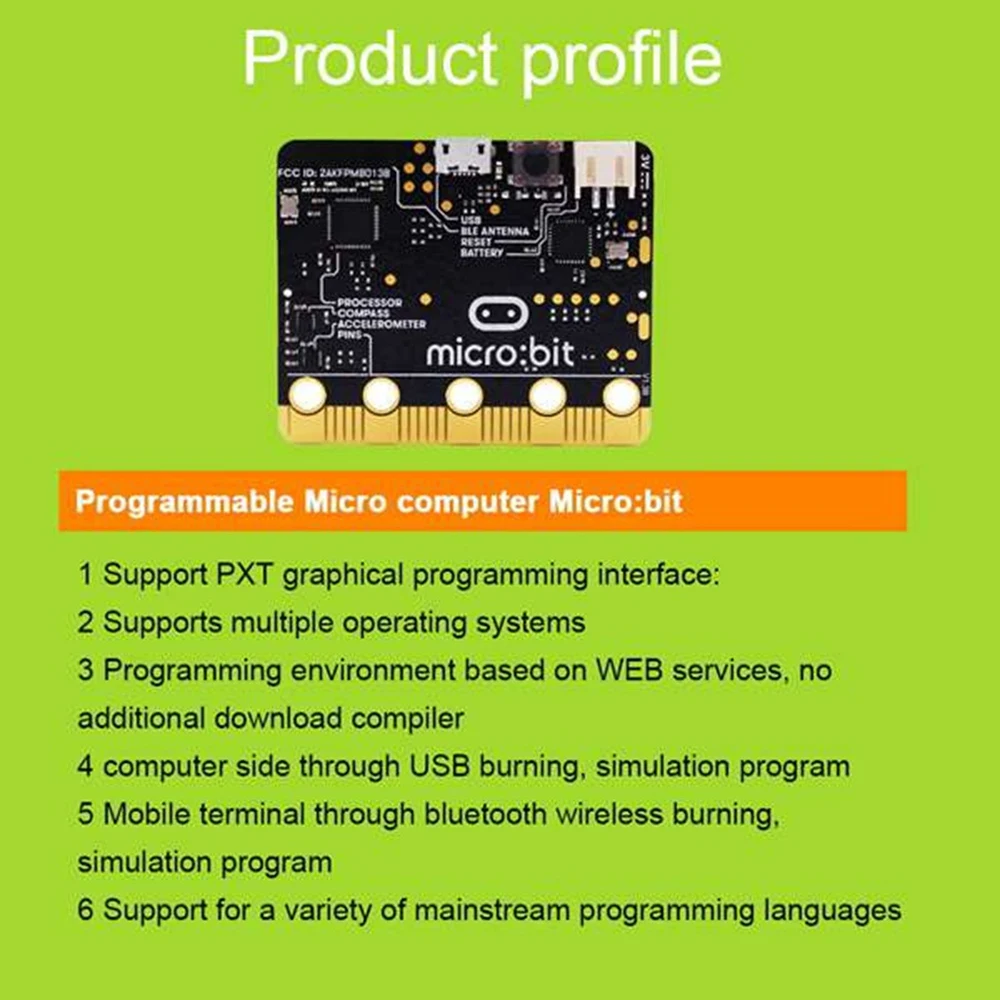 Фото BBC Microbit Go Start Kit Micro:Bit BBC Макетная плата DIY Программируемое обучение с зажимами типа «крокодил» Набор тестовых проводов №2