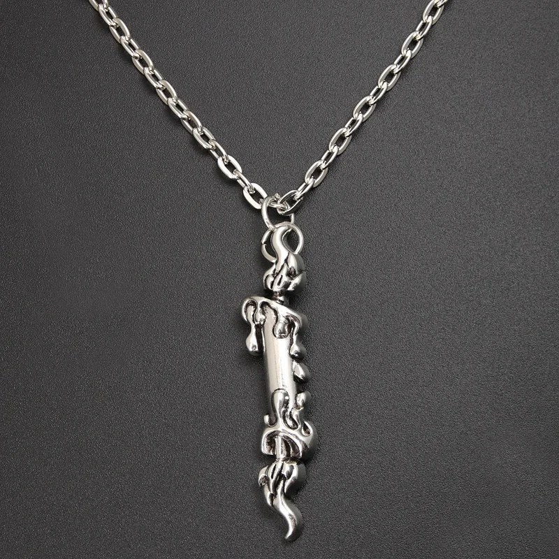 Темная подвеска на свечу в стиле панк Готическая ювелирная продукция Ожерелья Хэллоуина для женщин и мужчин Своими руками сделанные готические мистические подарки.