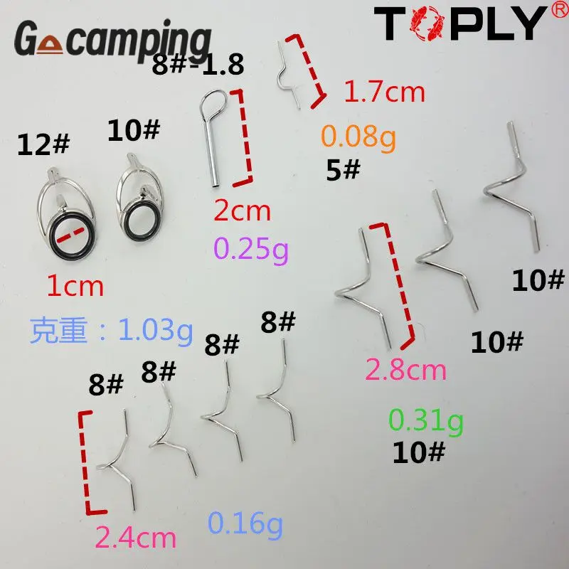 

Fly Fishing Rods Guides Eye Rings Fish Pole DIY Making Hook Repair Kit