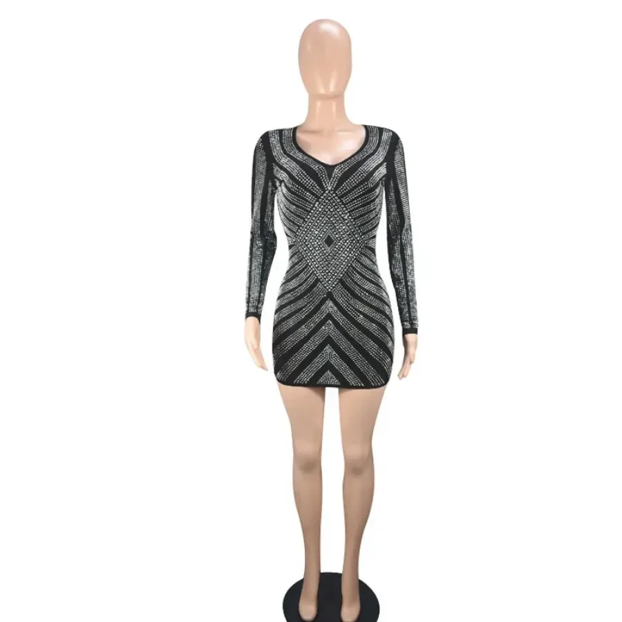 Элегантное мини-вечернее платье 2024 роскошное летнее в стиле ретро с длинными