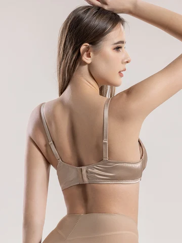 SuyaDream женские шелковые бесшовные бюстгальтеры, черный, хаки