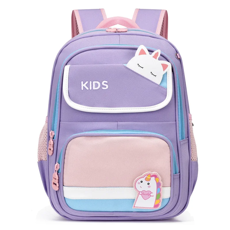 

Primary School Bags for Girls Boys Cute Cartoon Student Backpack Nylon Leisure Campus Schoolbag
