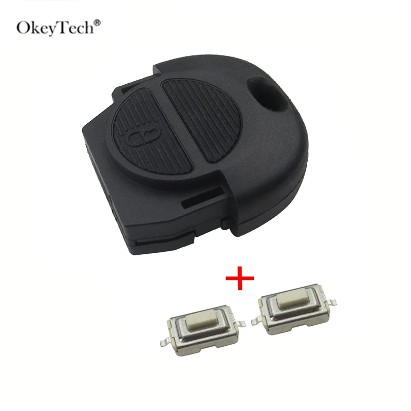 

Okeytech Good quality Remote Fob Key Shell for Nissan Micra Almera Primera X-Trail 2 Buttons Car Key Case Cover No Blade