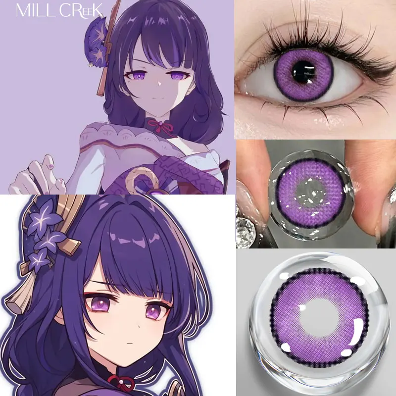 MILL CREEK Годные контактные линзы 1 пара синих линз Косплей Цветные контакты Красные