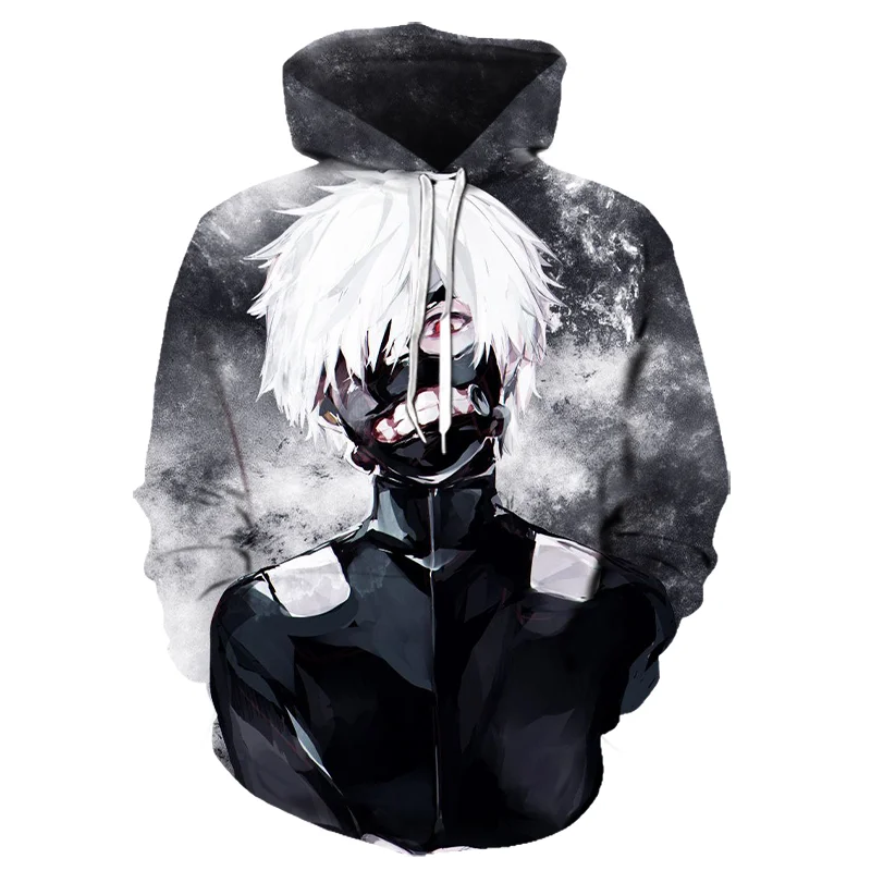 

3D Pullover Tops Tokyo Ghoul Anime Hoodies high-quality Cartoon Boys Girls Harajuku Hoodies Japanese Anime Graphic Streetwear