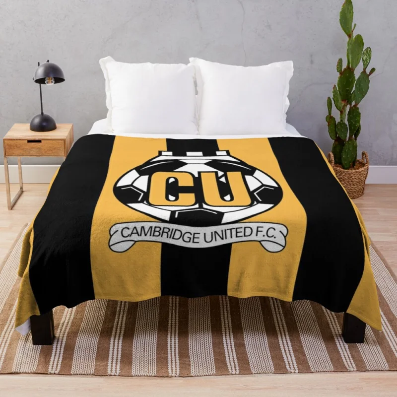 

Cambridge United FC logo - Stripes Throw Blanket Blankets For Sofa