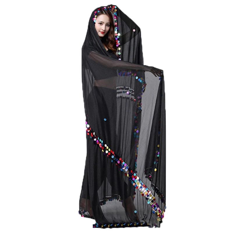 Шарф для танца живота Малайя с блестками