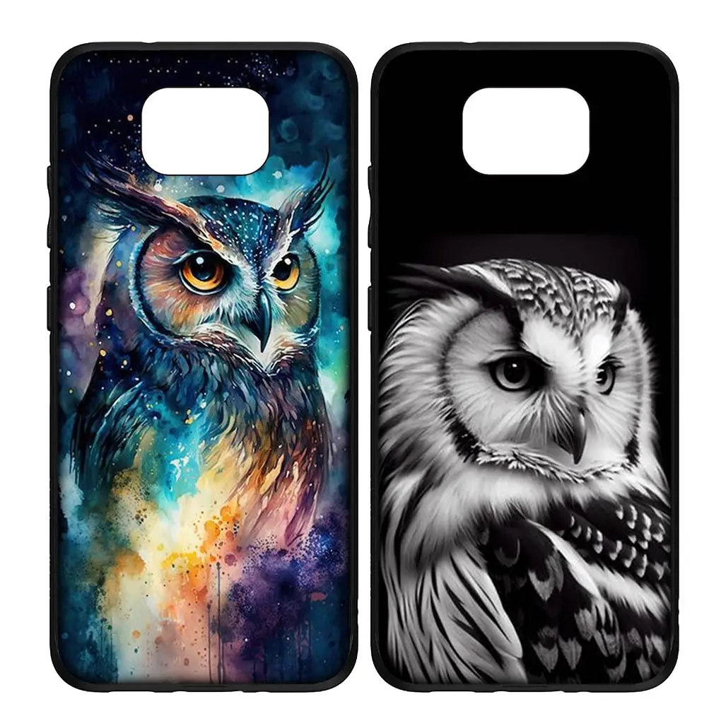 Wallpaper Owl Bird Cover Phone Case for Samsung Galaxy S22 S21 S20 Fe Ultra S8 Plus + S7 Edge M15 Flexible Coque