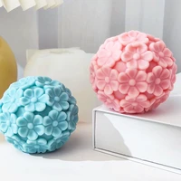 chrysanthemum ball candle silicone mold for handmade chocolate decoration gypsum aromatherapy soap resin candle silicone mould