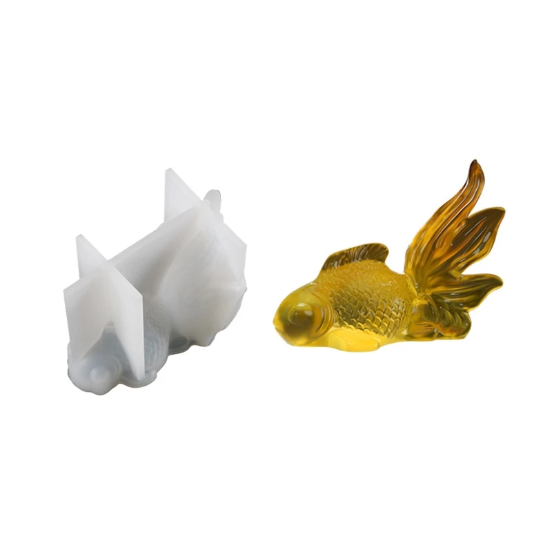 

Diy Handmade Products Large Goldfish Ornament Silicone Mold Scented Gypsum Ornaments Drop Glue Resin Mold for Decoration