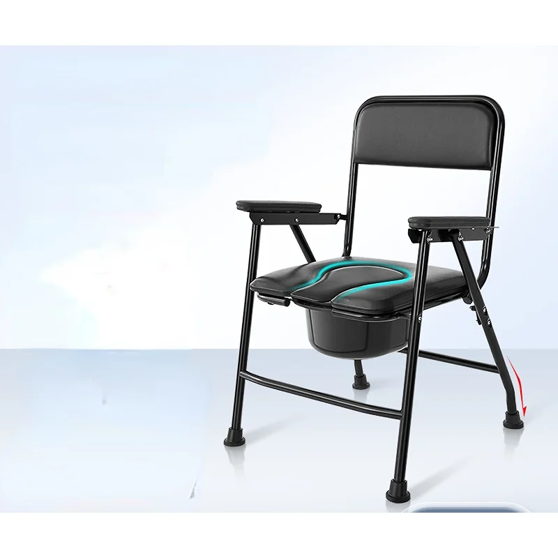 

Potty Seat Toilet Household Elderly Mobile Toilet Toilet Chair Elderly Folding Commode Chair Stool