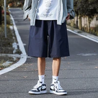 summer cotton shorts men fashion casual shorts mens japanese streetwear loose hip hop straight shorts mens five point pants