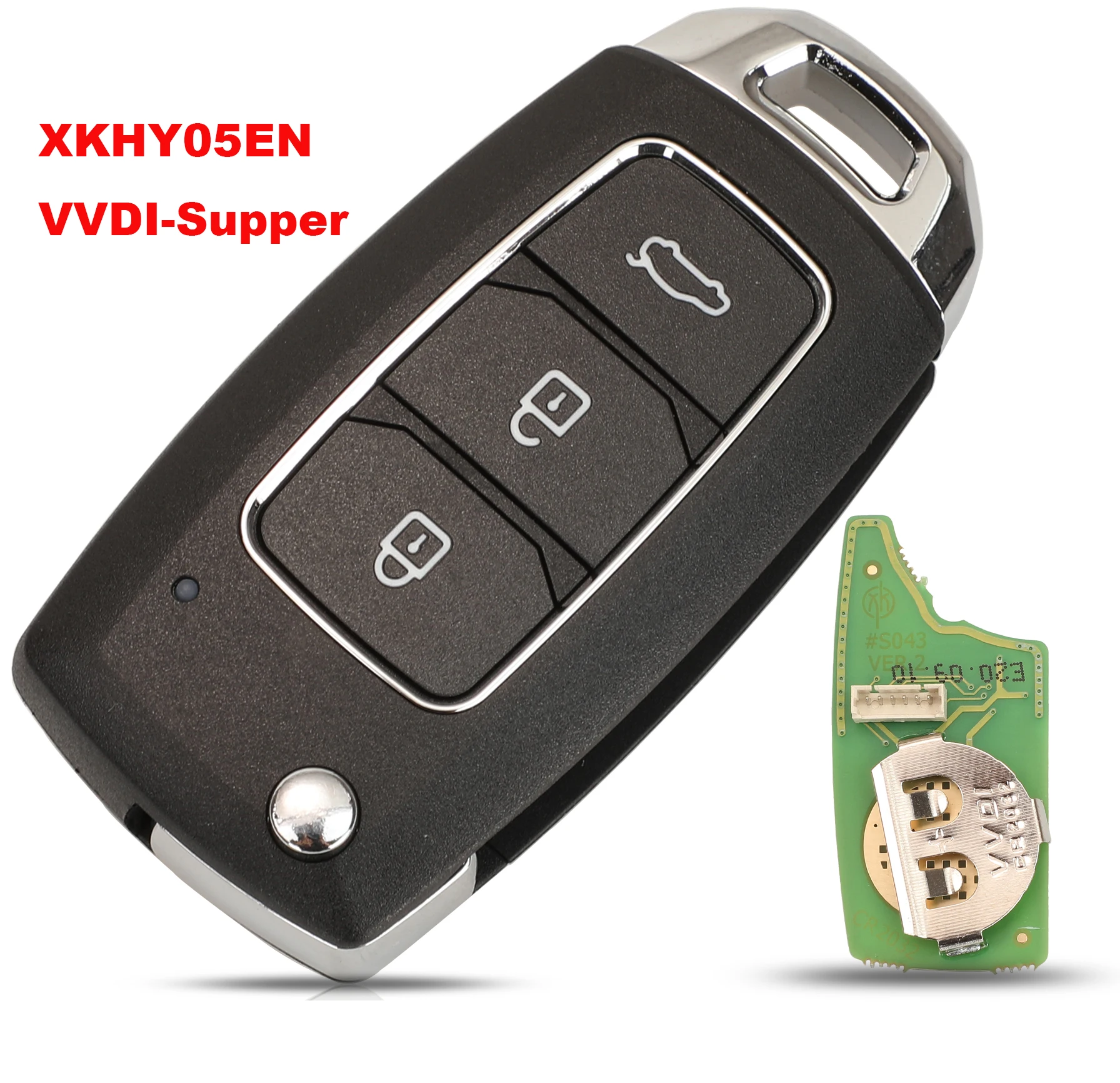 

Xhorse jingyuqin XKHY05EN проводной дистанционный ключ для Hyundai 3-кнопочный английская версия VVDI Supper