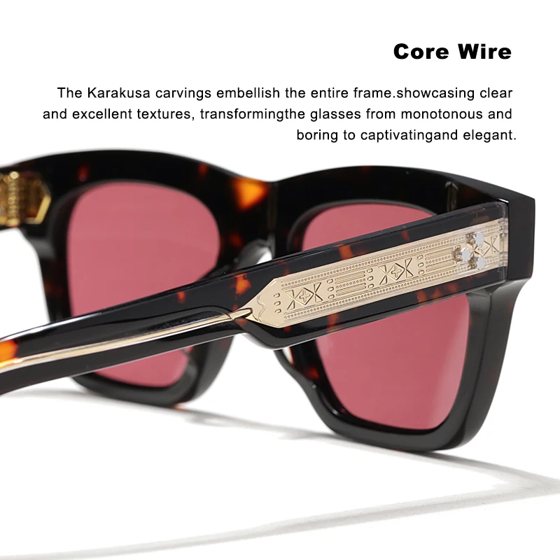 Квадратные ацетатные солнцезащитные очки высшего качества ручной работы SCASH для