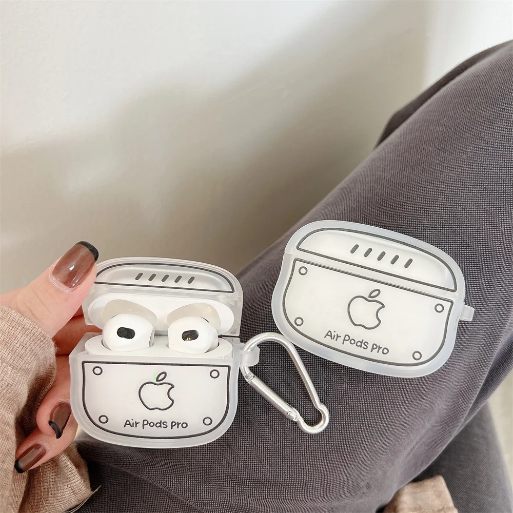 

Cute Funny Hand Drawn Pattern for Apple AirPods Pro Cases Earphone Case for AirPods 1 2 3rd Soft TPU Matte Protect Cover