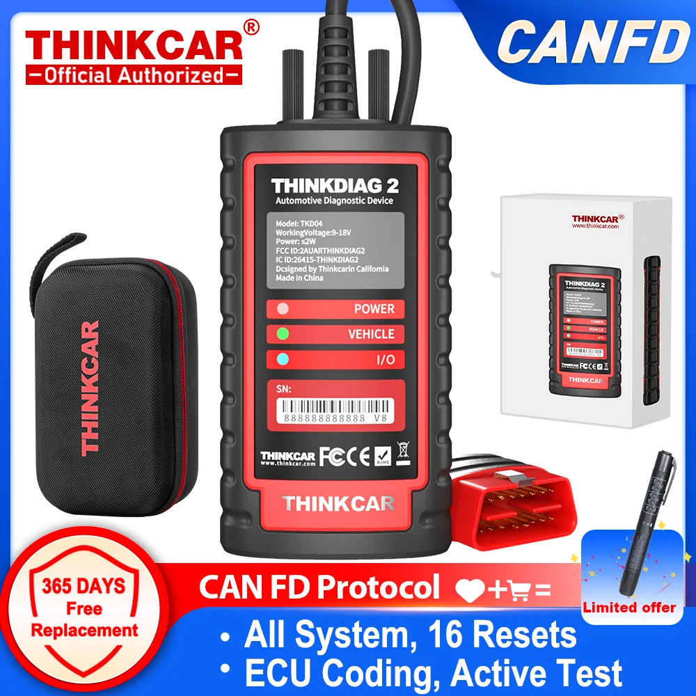 THINKCAR THINKDIAG 2 Автомобильный сканер OBD2, считыватель кодов ...