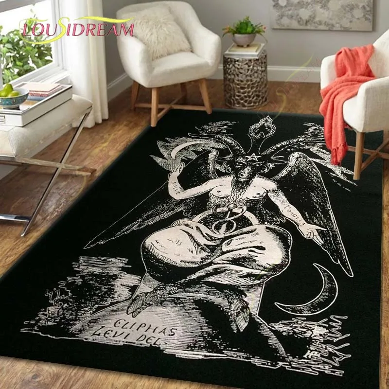 

Satan Demon Skulls Ouija Board Area Rug, Ouija Floor Mat, Halloween Rug Home Decor bathroom Carpet rugs for bedroom Livingroom