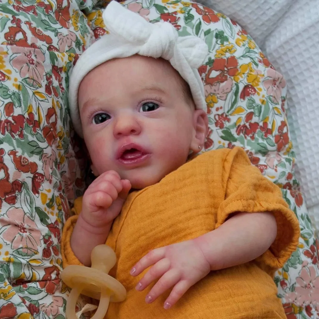 NPK 49 см новорожденная кукла-младенец Реборн фотосессия объемный тон кожи с