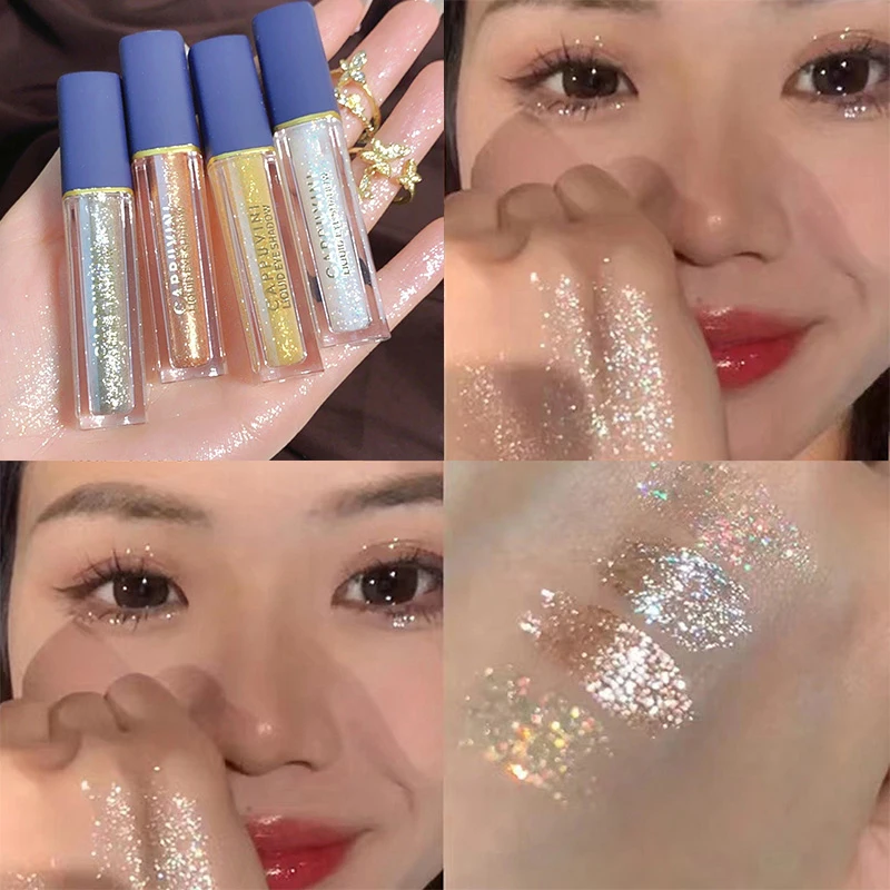 

Pearl Eye Shadow Glitter Makeup Glitter Liquid Eye Shadow Highlight Long-lasting Natural INS Delicate Shimmering Eye Shadow