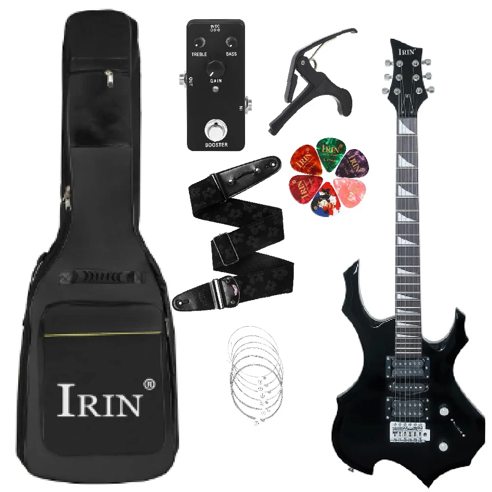 Электрогитара IRIN, 6 струн, черная | AliExpress