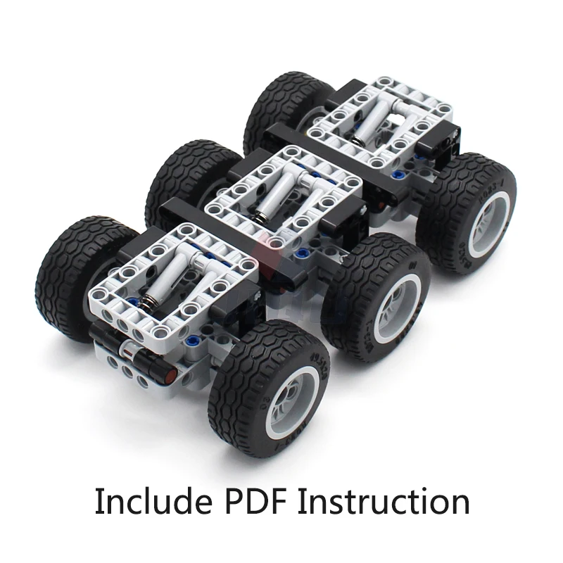 

119 PCS High-Tech 3-Axled Trailer Model Set MOC Cars Building Blocks Truck Chassys Suspension Assembly Bricks Educational Toys
