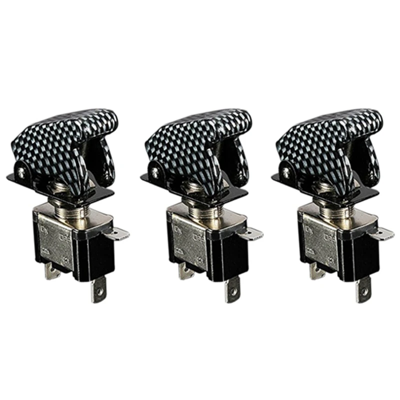 

3-х 12В 2-контактный автомобильный кулисный переключатель SPST ON / OFF Carbon AIRCRAFT-синий