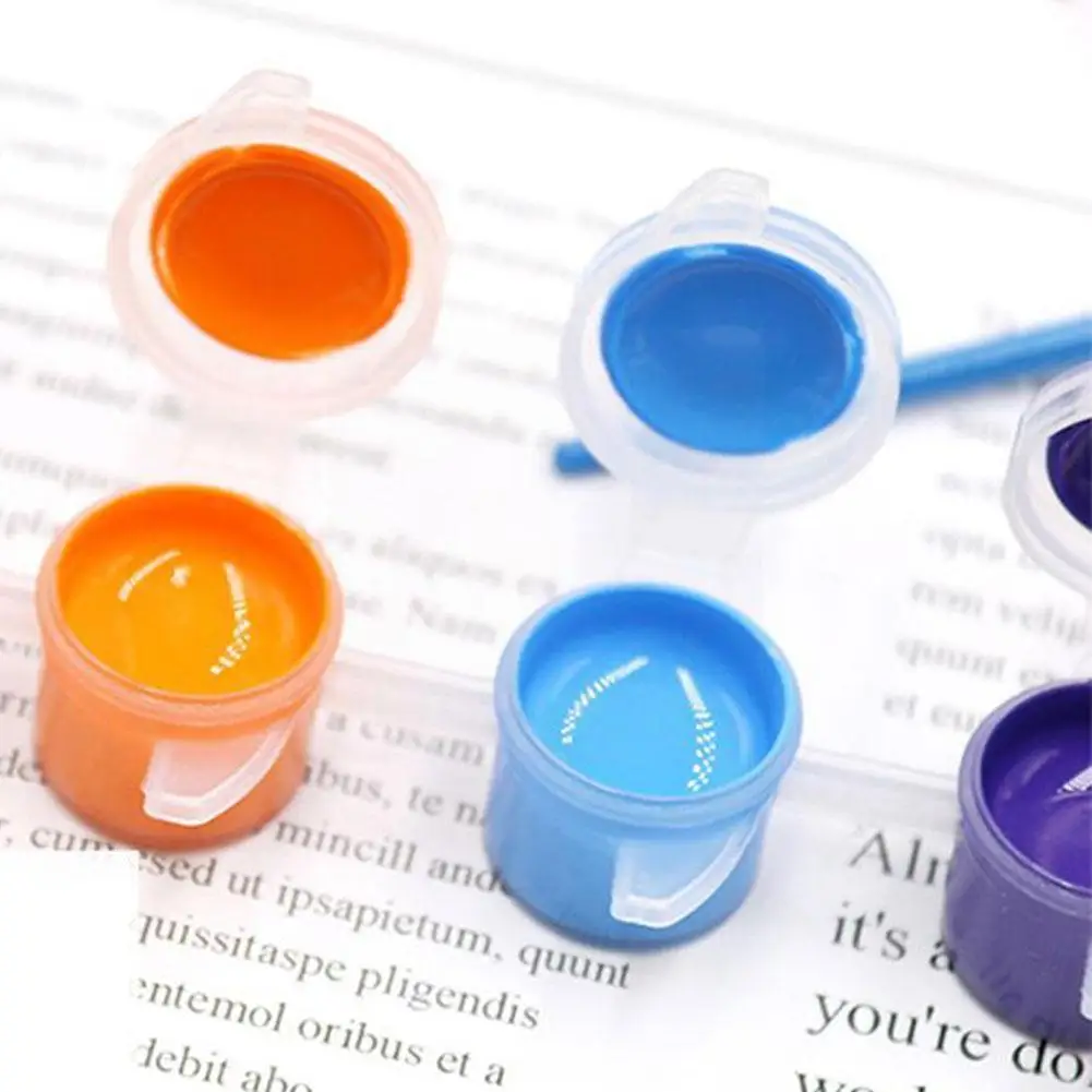 

6 Pots 3ml Empty Paint Strips Mini Paint Box Pod Arts Plastic Containers Pigment Tool Container Drawing Crafts Storage M6o3