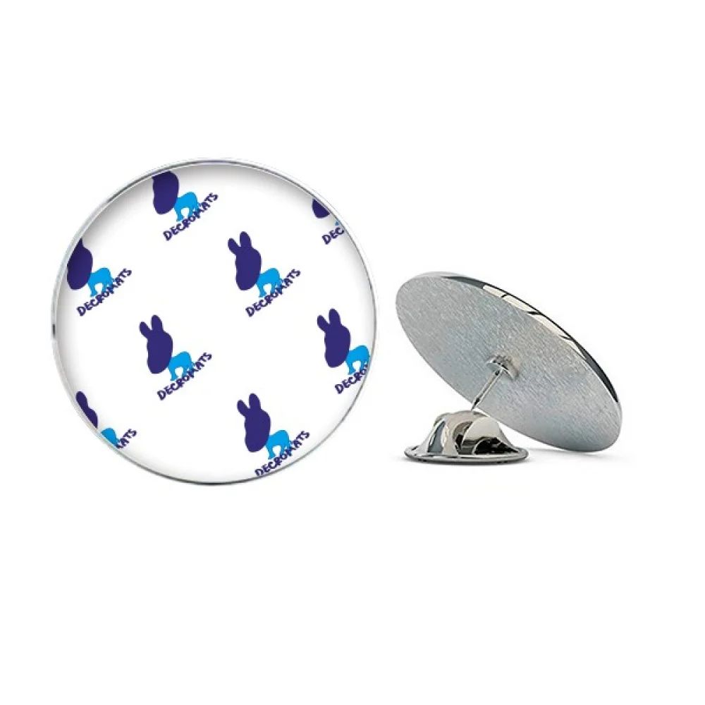 

United States Democracy Joe Figure Blue Repeat Round Metal Tack Hat Pin Brooch