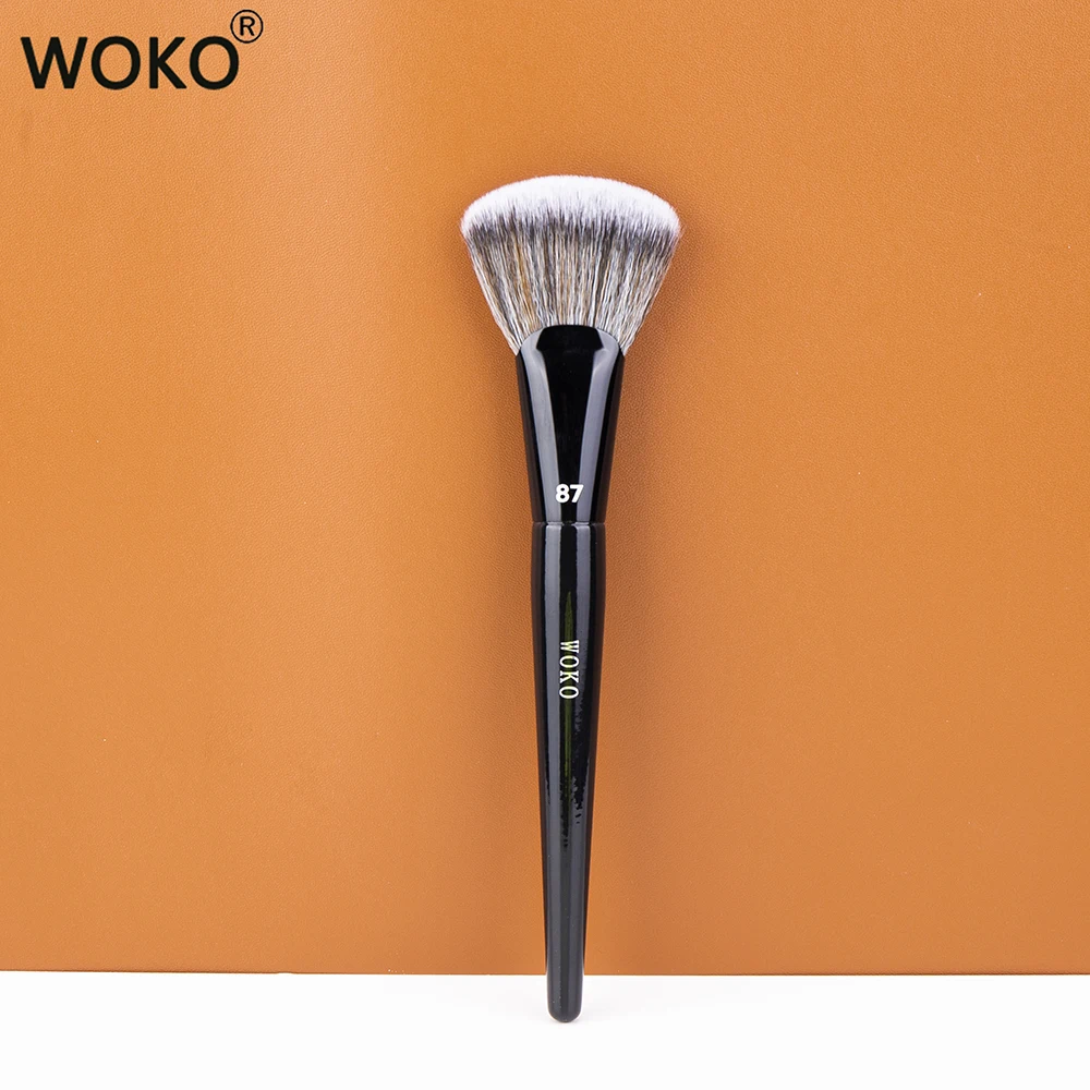 

WOKO 87 Highlighter Brush Big Fan Brush Highlighting Fan Brush Large Fan Makeup Brush Professional Highlighter Makeup Brush