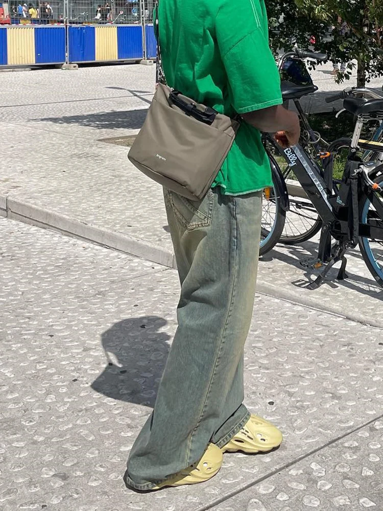 Vintage Baggy Jeans Men Y2K Fashion Loose Fit Cotton Cowboy Trousers Pantalones Homme 90s Distressed Retro Straight Denim Pants