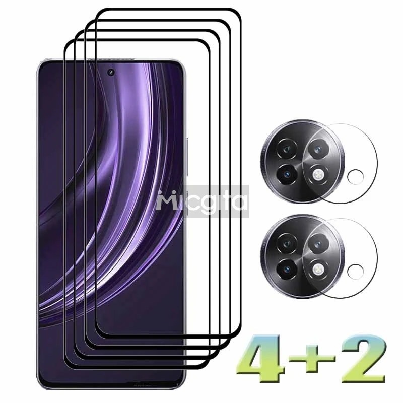 Закаленное защитное стекло 4 + 2 для Realme 13 закаленное 6 67 дюйма и мягкая волоконная