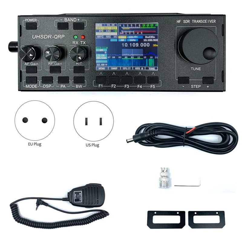 Приемопередатчик mswiss V0.6.3 HF SDR трансивер QRP с блоком питания и микрофоном