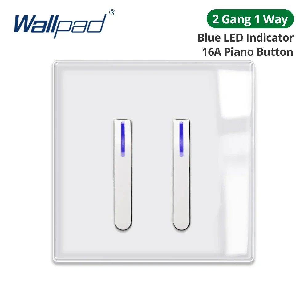 

Wallpad Белая стеклянная настенная панель с розеткой и выключателем