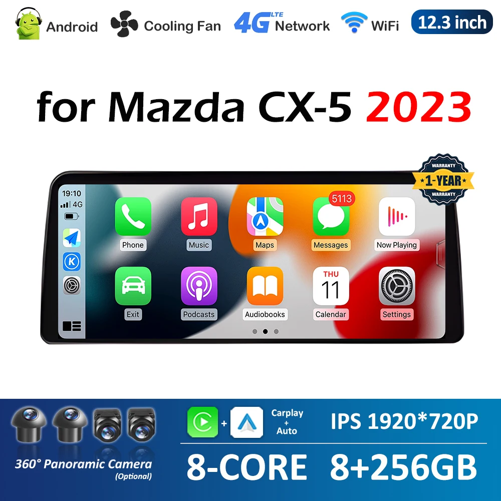 Умная система Android для Mazda CX-5 2023 автомобильный мультимедийный видеорадиоплеер