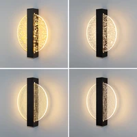 luxurious led wall lamp acrylic modern led indoor background wall light nordic sconce lamp bedroom living room bedside lighting