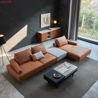loveseat sofa italian minimalist napa leather combination sofa full grain leather nordic living room light luxury home furniture