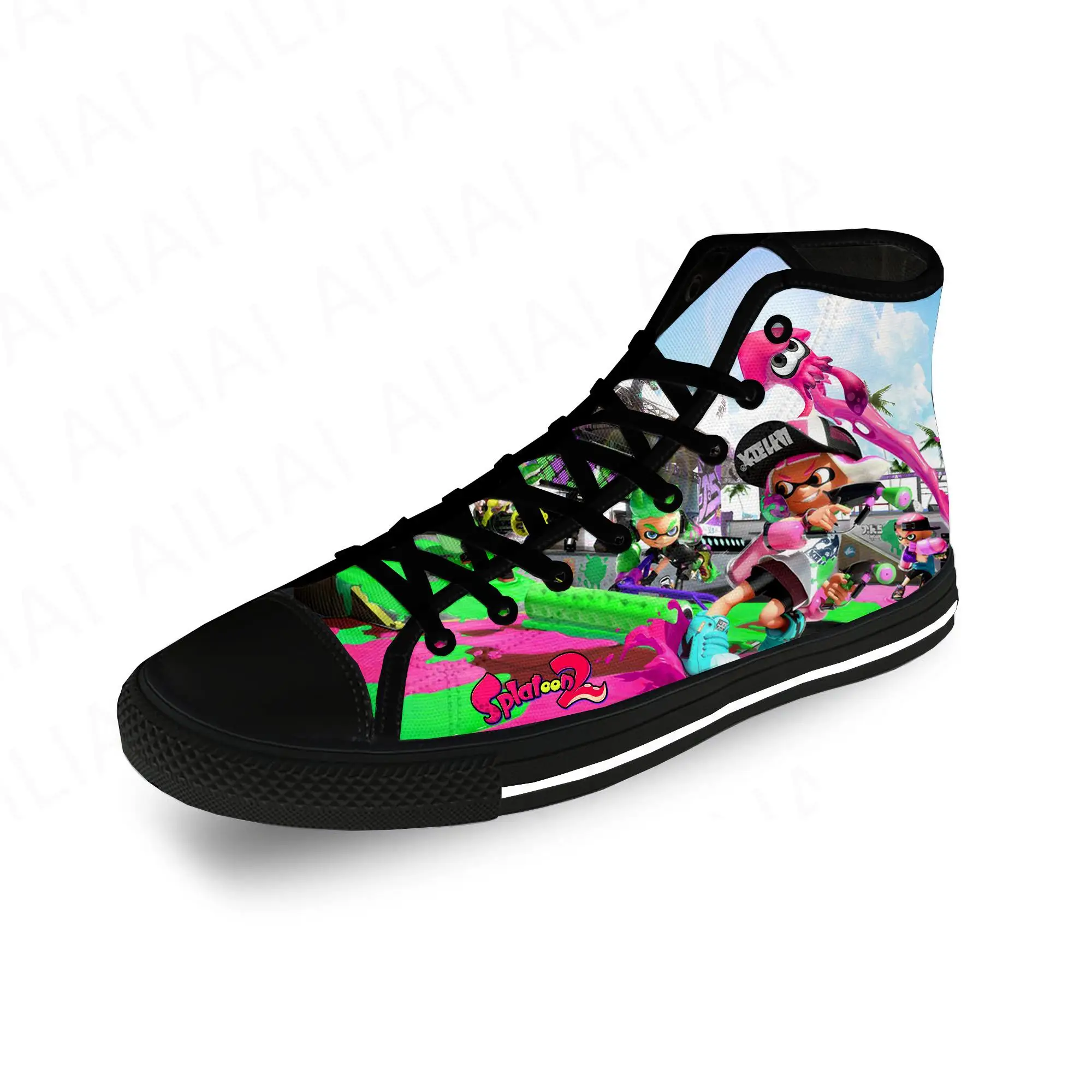

Game Anime SPLATOON 2 Kawaii Casual Cloth Fashion 3D Print High Top Canvas Shoes Men Women Lightweight Breathable Sneakers