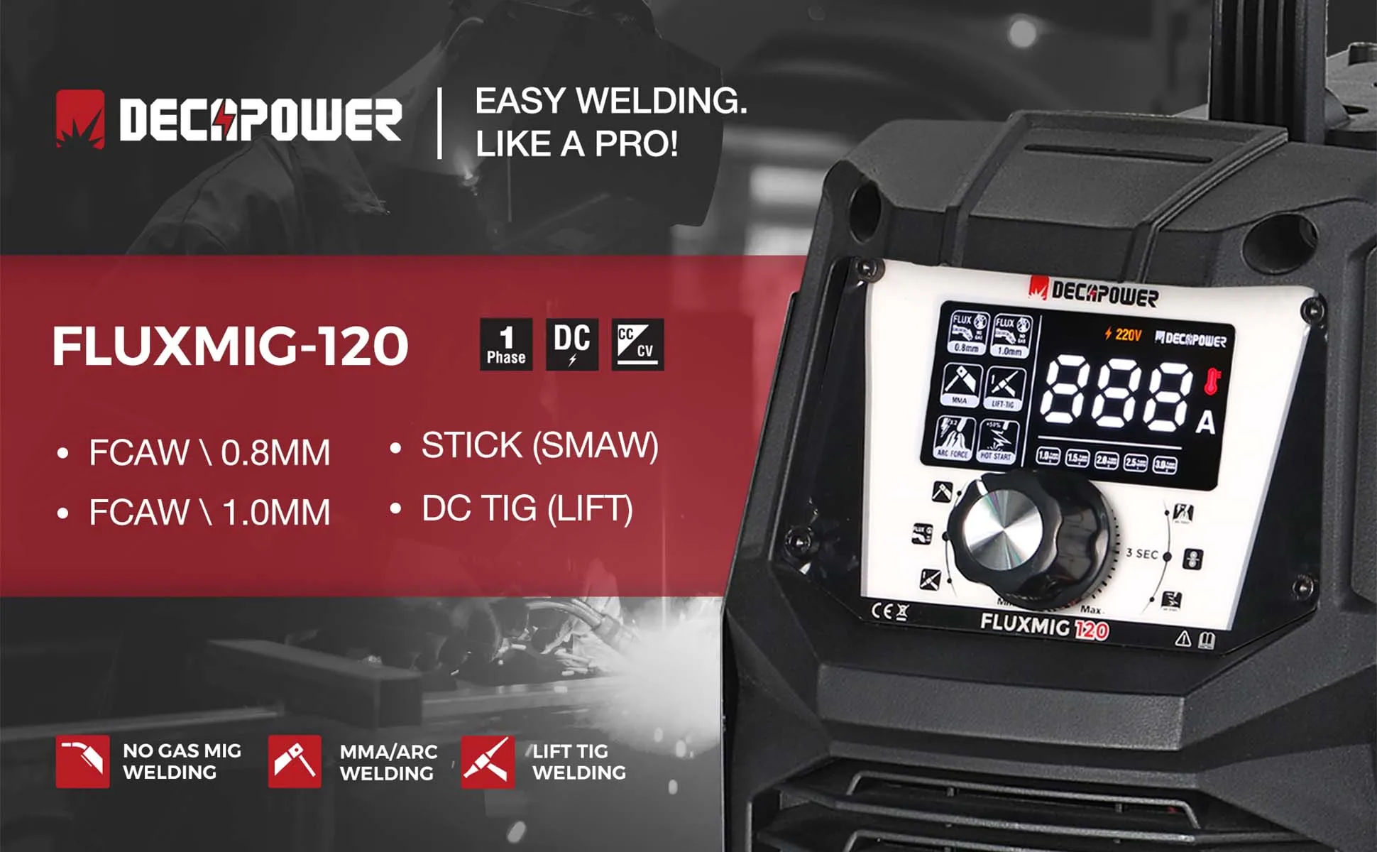 Decapower flux mig 120. Decapower flux mig 120. Decapower flux mig 120. Многоступенчатый дуговой инвертор xtramig 4 в 1. Decapower flux mig 120.
