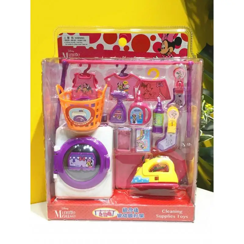 

Disney Princesas Doll Cartoon Cute Mickey Simulation Washing Machine Childrens Play House Toys Anime Plush Toys for Girls Gift