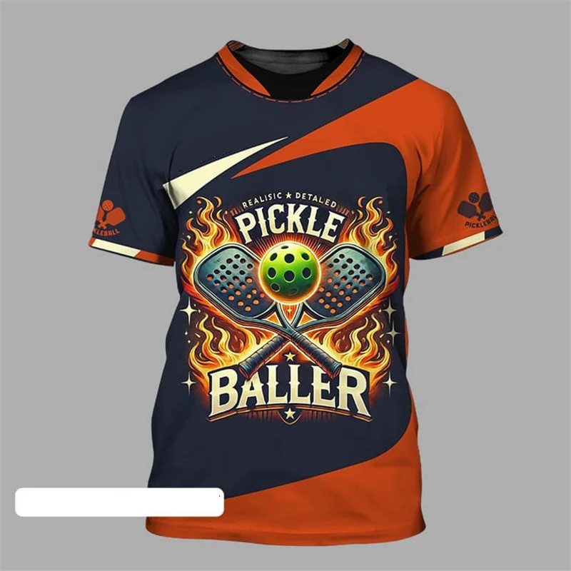 Футболка Pickleball Team Sports для мужчин и женщин футболки с круглым вырезом короткими