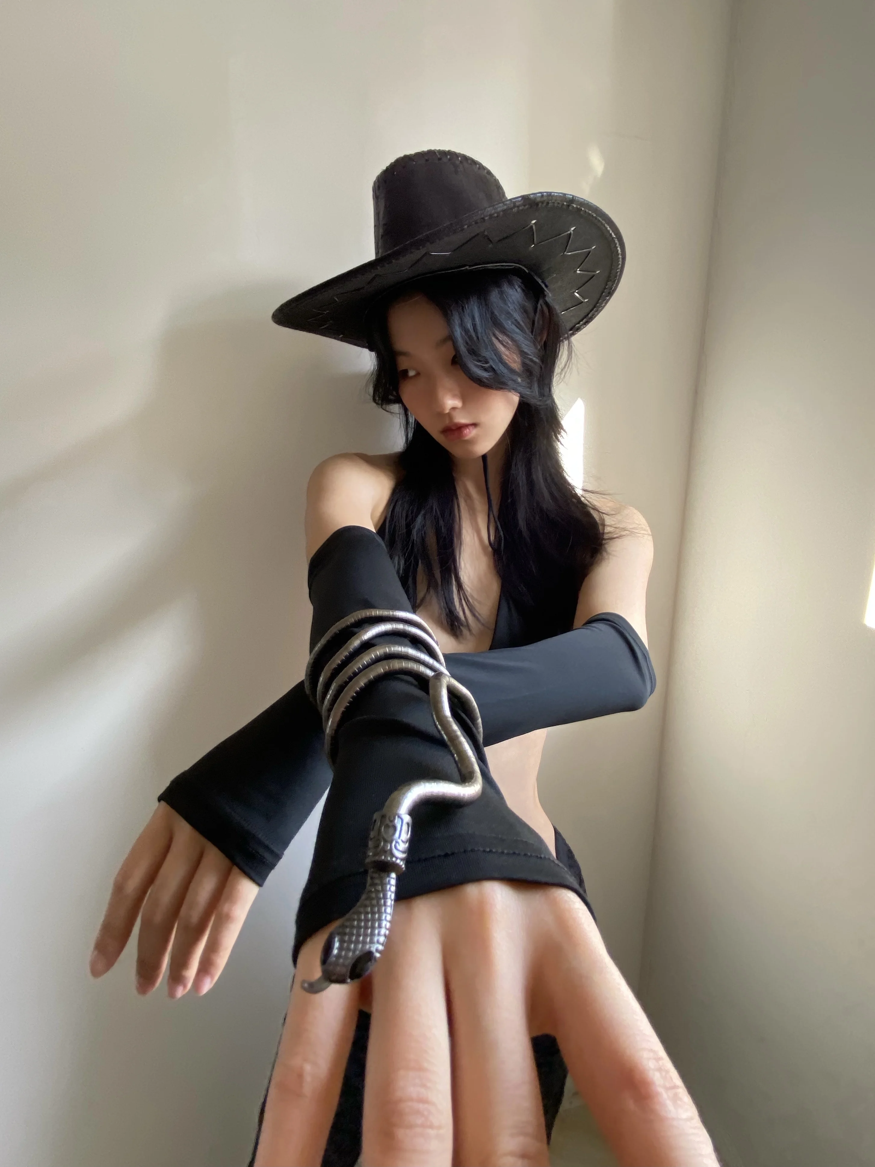 Fire up Snake Collar Bracelet Casual Shape Snake-Shaped Design Necklace Y2g Gyaru Jewelry Personali