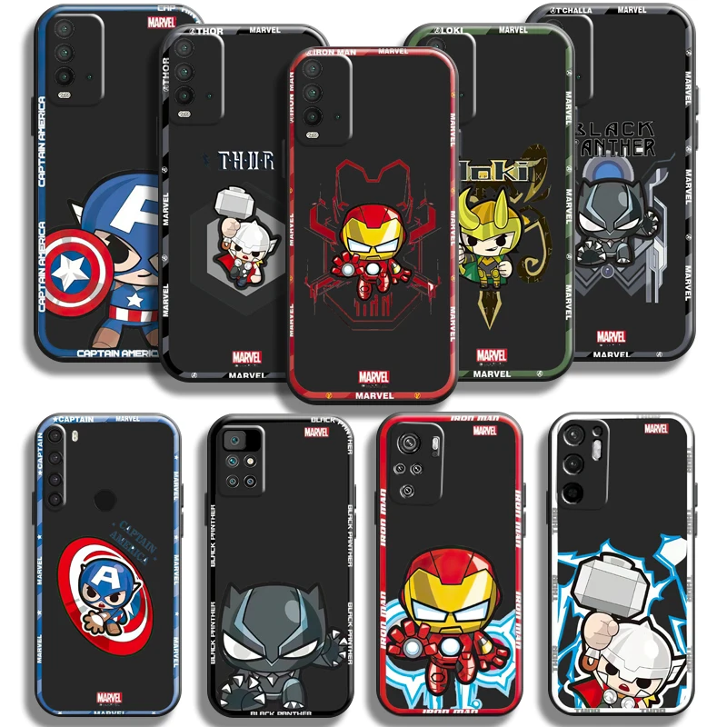 

Marvel Avengers Captain America For Xiaomi Redmi Note 11 11S 11T 10 10S 10T 9 9S Pro Plus 5G Phone Case Redmi 10 9 9T 9A 9C