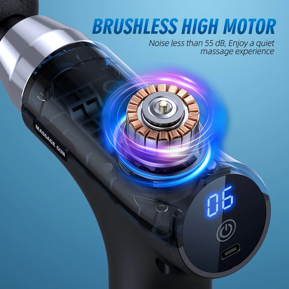 Массажный пистолет для фасции сенсорный с электрическим током массажер тела шеи