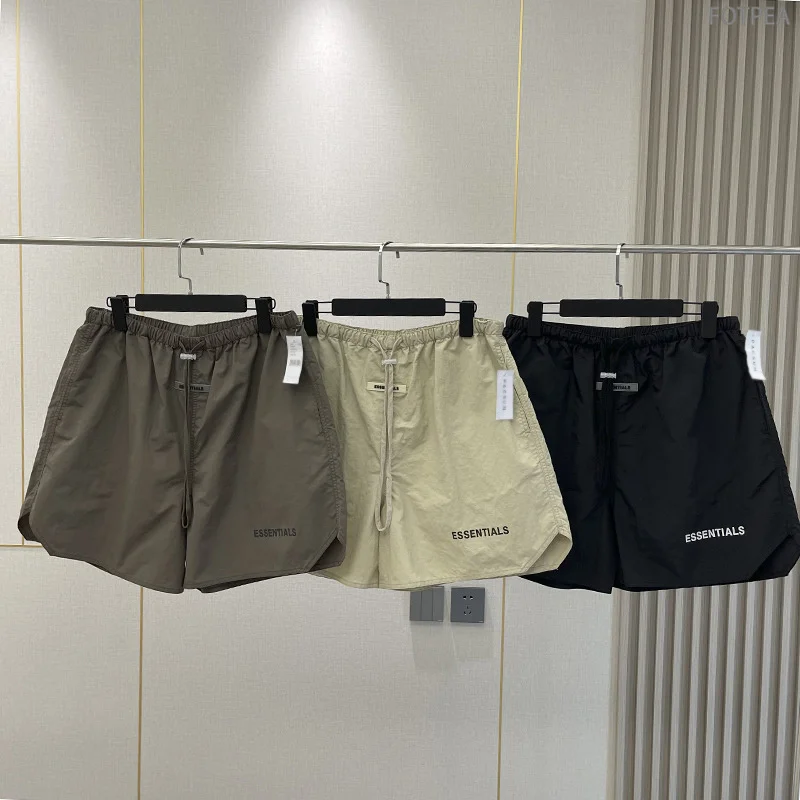 

2020 Essentials Reflective Letter Logo Women and Men Fast Dry Shorts Hip hop Streetwear Men Casual Beach Shorts For Summer