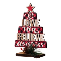 merry christmas wooden santa claus christmas decoration for home gifts xmas ornaments navidad desktop decor