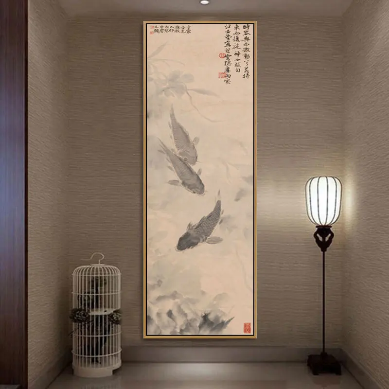 Чайный домик Ретро горный пейзаж живопись китайский стиль настенное искусство