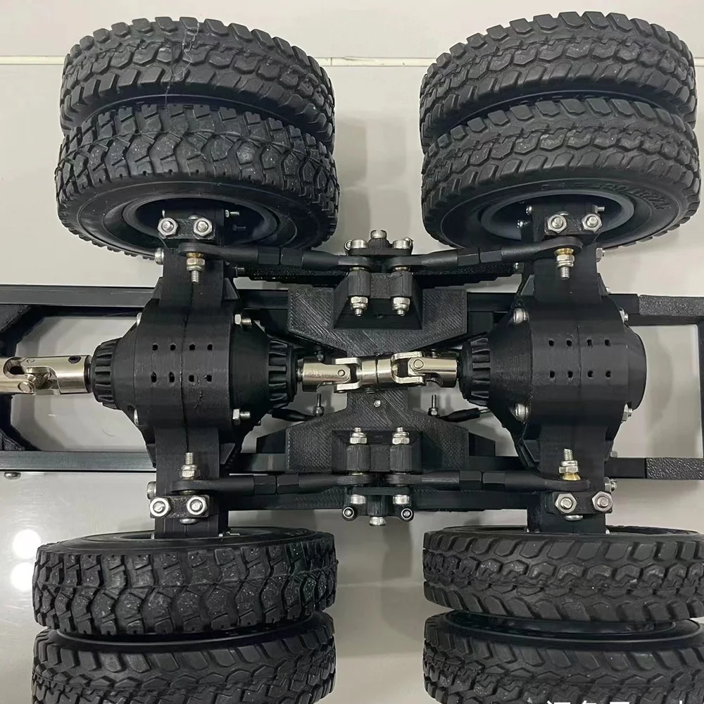 Металлическая задняя ось/задняя поперечная ось 140 мм для 1/14 Tamiya RC Truck Scania 770S R620 Benz