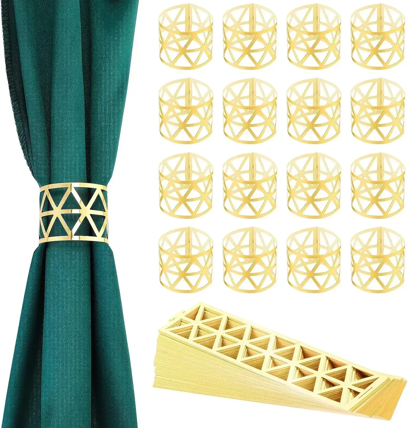 

Золотые кольца для салфеток из перламутровой бумаги