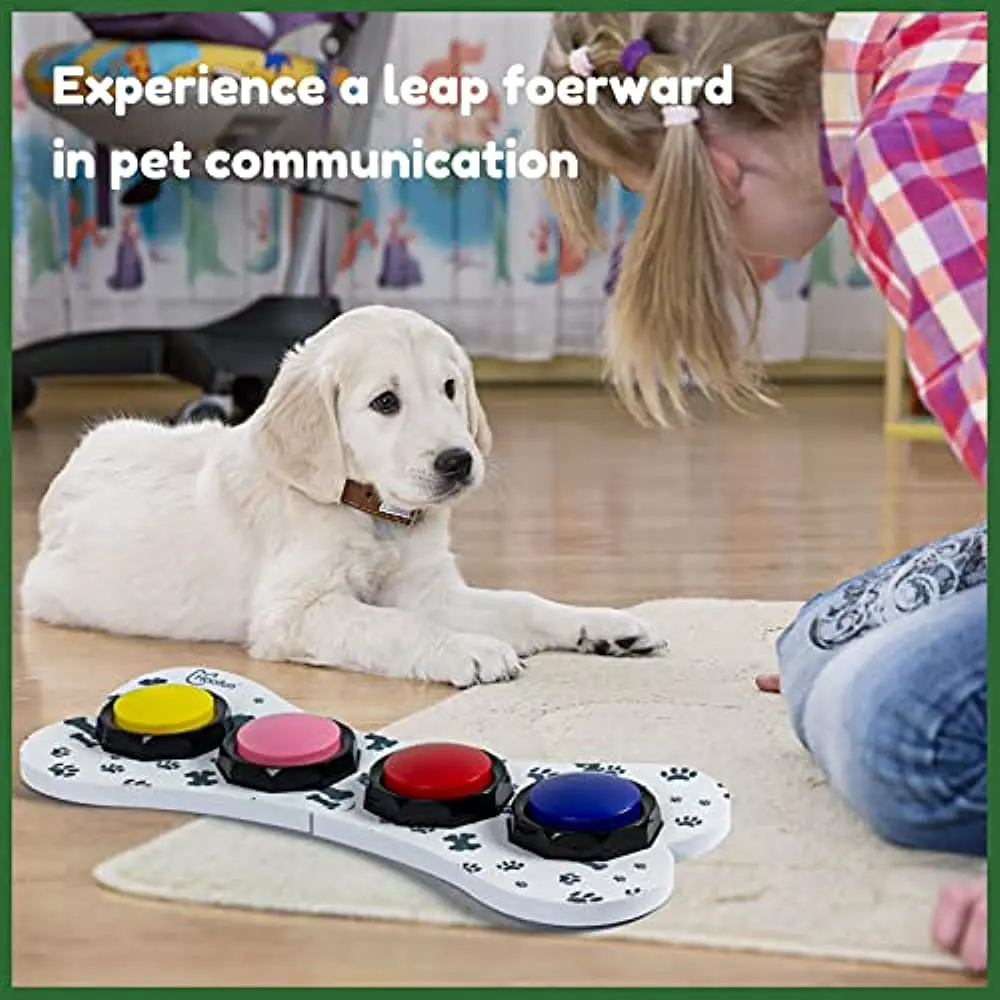 Botón de grabación de voz para mascotas, juguetes para perros para comunicación, entrenamiento de mascotas, zumbador grabable, botón parlante, juguete de inteligencia 6