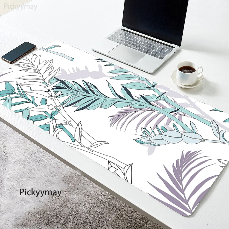 

Large Gaming Mouse Pad Tropical Plants Mousepad Gamer Keyboard Mause Mat Office Table Mausepad Home Carpet Teclado Accessories